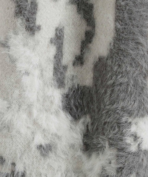 HARE(ハレ)の「フェザーシャギーニットガラカーディガン(HARE)(カーディガン/ボレロ・メンズ・ブラック/グリーン/グレー/ホワイト・FREE)」の6枚目の写真