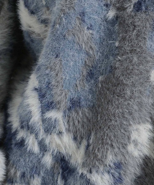 HARE(ハレ)の「フェザーシャギーニットガラカーディガン(HARE)(カーディガン/ボレロ・メンズ・ブラック/グリーン/グレー/ホワイト・FREE)」の8枚目の写真