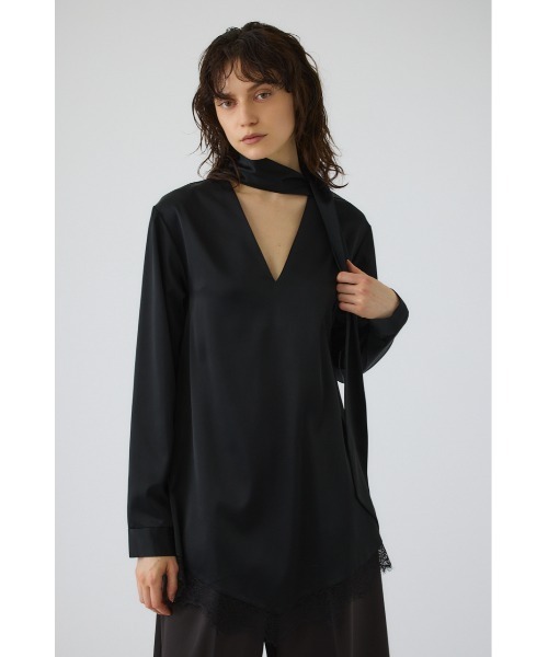 RIM.ARK（リムアーク）の「Lace hem blouse(レース ヘム ブラウス)（シャツ/ブラウス・レディース・ブラック・FREE）」の9枚目の写真