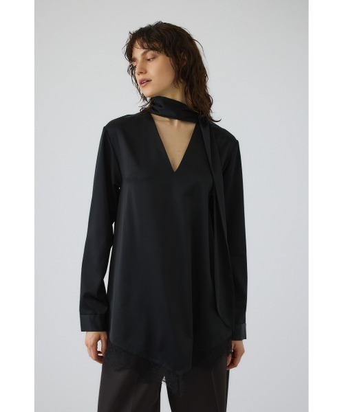 RIM.ARK（リムアーク）の「Lace hem blouse(レース ヘム ブラウス)（シャツ/ブラウス・レディース・ブラック・FREE）」の11枚目の写真