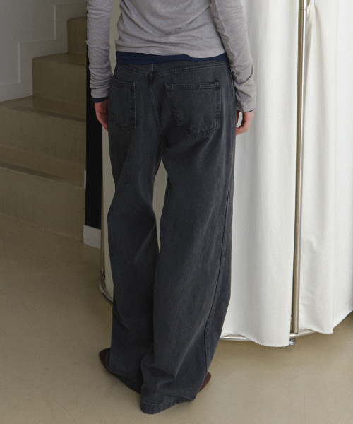 AARAN(アラン)の「ウォッシュドダイングパンツ_チャコール(その他パンツ・レディース・チャコール・SMALL/MEDIUM)」の2枚目の写真