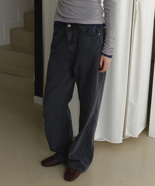 AARAN(アラン)の「ウォッシュドダイングパンツ_チャコール(その他パンツ・レディース・チャコール・SMALL/MEDIUM)」の3枚目の写真