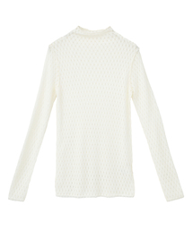 WOOL NYLON RUSSEL BOTTLE NECK PULLOVER