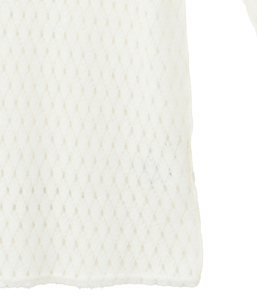 CURRENTAGE(カレンテージ)の「WOOL NYLON RUSSEL BOTTLE NECK PULLOVER(Tシャツ/カットソー・レディース・ホワイト/ブラック・1)」の6枚目の写真