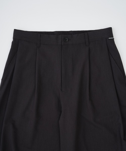 ADAM PATEK(アダムパテック)の「ADAMPATEK/woolblend still tuck wide pt/ワイドパンツ/AP2628003(スラックス・レディース・ブラック/ダークグレー・1/2)」の7枚目の写真