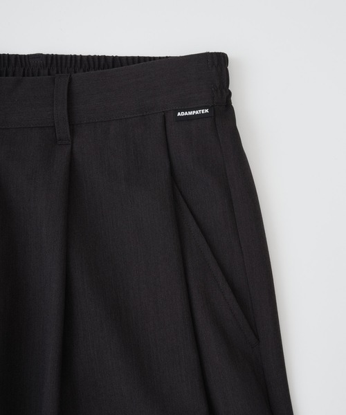 ADAM PATEK(アダムパテック)の「ADAMPATEK/woolblend still tuck wide pt/ワイドパンツ/AP2628003(スラックス・レディース・ブラック/ダークグレー・1/2)」の8枚目の写真