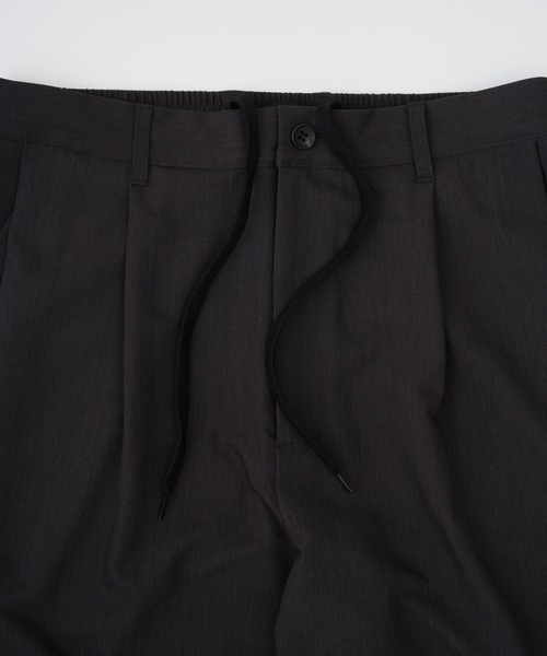ADAM PATEK(アダムパテック)の「ADAMPATEK/woolblend still tuck wide pt/ワイドパンツ/AP2628003(スラックス・レディース・ブラック/ダークグレー・1/2)」の10枚目の写真