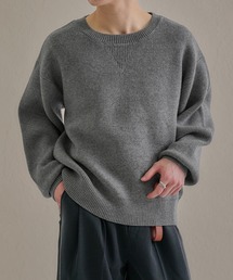 ウォッシャブルスウェットライクルーズニット