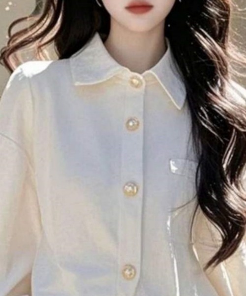 Ritzy(リッツィー)の「レース×ボリューム袖シャツブラウス(シャツ/ブラウス・レディース・ホワイト・MEDIUM/LARGE)」の5枚目の写真