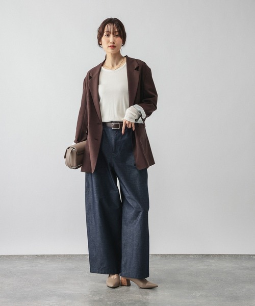 GLOBAL WORK(グローバルワーク)の「ウールテンセルクルーネックプルオーバー/797336(Tシャツ/カットソー・レディース・オフホワイト/カーキ/ブラック/ピンク系その他・MEDIUM/LARGE)」の5枚目の写真