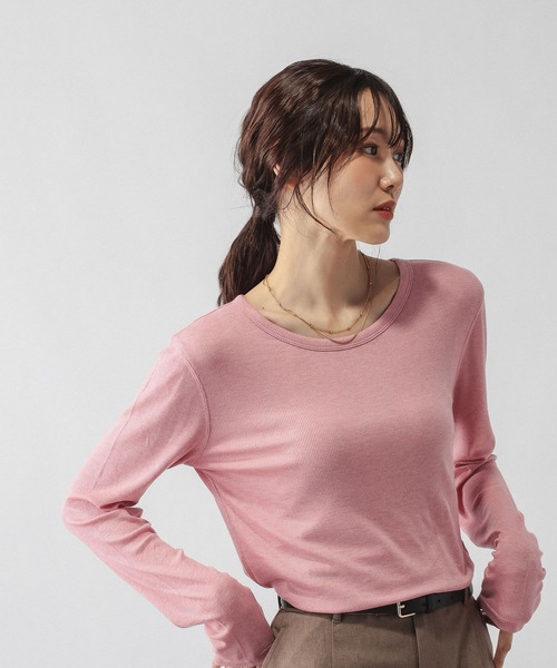 GLOBAL WORK(グローバルワーク)の「ウールテンセルクルーネックプルオーバー/797336(Tシャツ/カットソー・レディース・オフホワイト/カーキ/ブラック/ピンク系その他・MEDIUM/LARGE)」の20枚目の写真