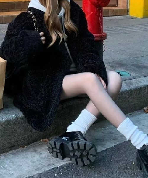 SHERU(シェル)の「プードルボア ミドル丈コート(ダッフルコート・レディース・ブラック・M)」の16枚目の写真