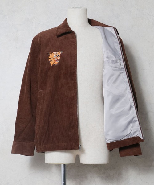 HOUSTON(ヒューストン)の「HOUSTON ヒューストン CORDUROY VIETNAM JACKET MAP柄 刺繍 コーデュロイ ベトナムジャケット / ベトジャン / スーベニアジャケット(ブルゾン・メンズ・ブラウン/ナチュラル/ブラック・XL/L/M)」の6枚目の写真