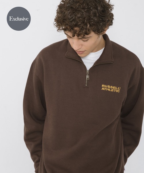 Russell Athletic（ラッセルアスレティック）の「『別注』Russell Athletic×Sonny Label　ハーフジップスウェットプルオーバー（スウェット・メンズ・レッド/グレー/チャコールグレー/ブラウン・MEDIUM/LARGE）」の3枚目の写真