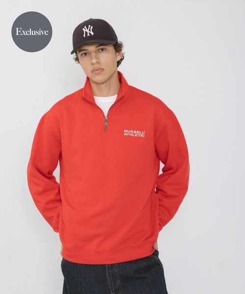Russell Athletic（ラッセルアスレティック）の「『別注』Russell Athletic×Sonny Label　ハーフジップスウェットプルオーバー（スウェット・メンズ・レッド/グレー/チャコールグレー/ブラウン・MEDIUM/LARGE）」の4枚目の写真