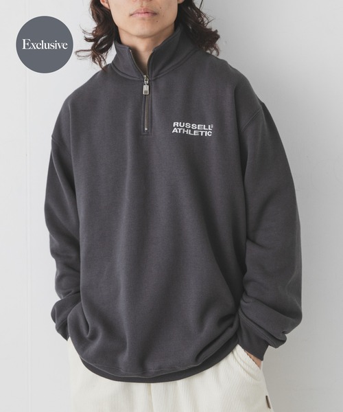 Russell Athletic（ラッセルアスレティック）の「『別注』Russell Athletic×Sonny Label　ハーフジップスウェットプルオーバー（スウェット・メンズ・レッド/グレー/チャコールグレー/ブラウン・MEDIUM/LARGE）」の2枚目の写真
