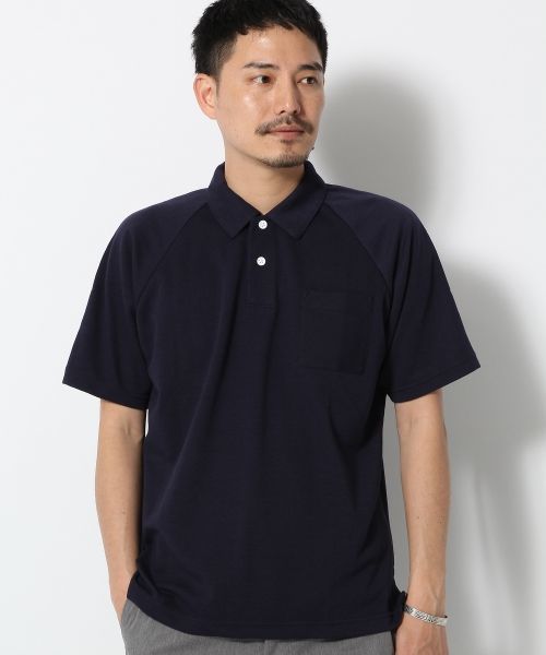 GLOBAL WORK（グローバルワーク）の「【吸水速乾】キリカエＢＩＧポロ/716915（ポロシャツ・メンズ・ブラック/ホワイト/ネイビー・X-LARGE/LARGE/SMALL/MEDIUM）」の3枚目の写真