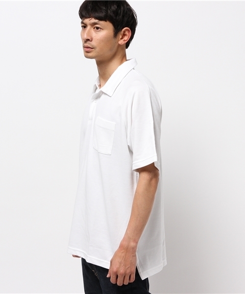 GLOBAL WORK（グローバルワーク）の「【吸水速乾】キリカエＢＩＧポロ/716915（ポロシャツ・メンズ・ブラック/ホワイト/ネイビー・X-LARGE/LARGE/SMALL/MEDIUM）」の4枚目の写真