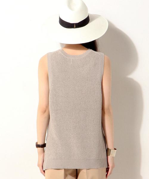 UNITED ARROWS（ユナイテッドアローズ）の「UWBT C/N スリット ベスト◆（ベスト・レディース・ホワイト/ライトグレー/ネイビー・FREE）」の20枚目の写真