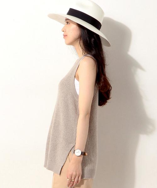 UNITED ARROWS（ユナイテッドアローズ）の「UWBT C/N スリット ベスト◆（ベスト・レディース・ホワイト/ライトグレー/ネイビー・FREE）」の21枚目の写真