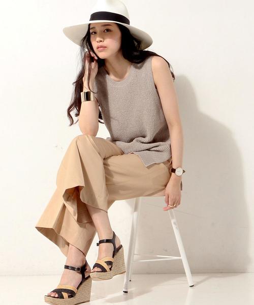 UNITED ARROWS（ユナイテッドアローズ）の「UWBT C/N スリット ベスト◆（ベスト・レディース・ホワイト/ライトグレー/ネイビー・FREE）」の18枚目の写真