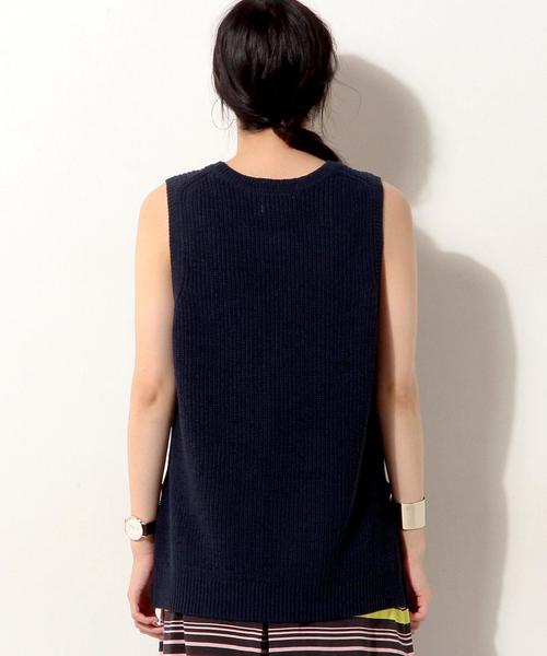 UNITED ARROWS（ユナイテッドアローズ）の「UWBT C/N スリット ベスト◆（ベスト・レディース・ホワイト/ライトグレー/ネイビー・FREE）」の11枚目の写真
