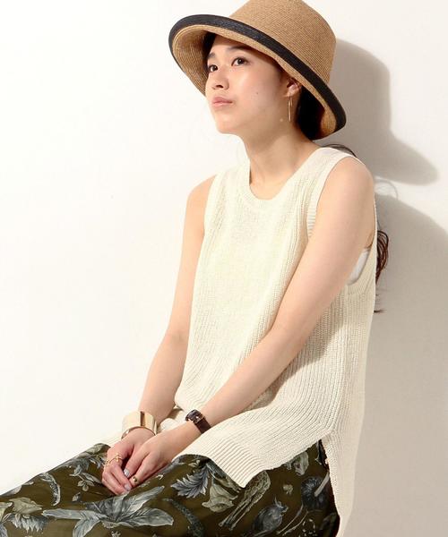 UNITED ARROWS（ユナイテッドアローズ）の「UWBT C/N スリット ベスト◆（ベスト・レディース・ホワイト/ライトグレー/ネイビー・FREE）」の5枚目の写真