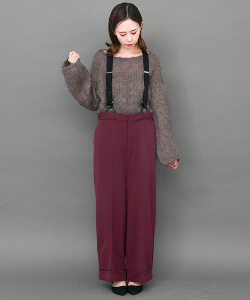 KBF（ケイビーエフ）の「KBF サスペンダーパンツ（その他パンツ・レディース・ネイビー/ベージュ/ボルドー・ONE）」の17枚目の写真