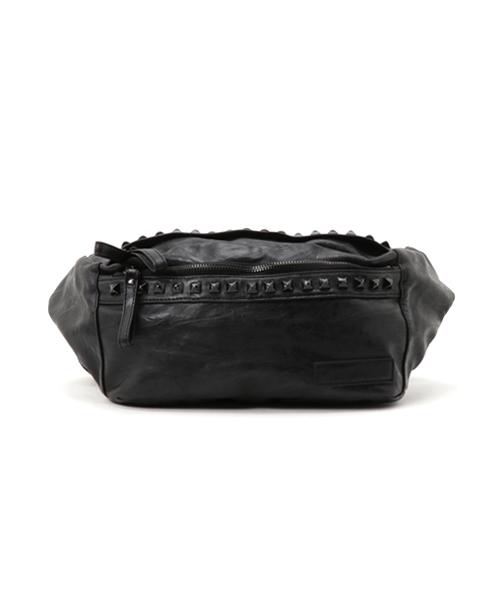 Rovtski ロフトスキー の フェイクレザーｋモードスタッズポーチ ショルダーバッグ Wear