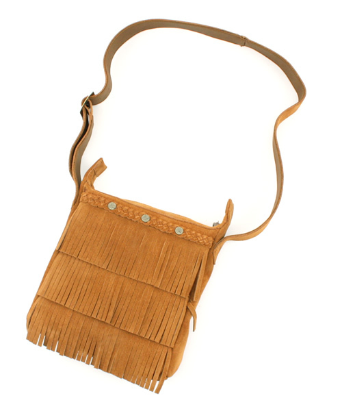 Ray BEAMS（レイビームス）の「MINNETONKA / フリンジ ハンドバック（ショルダーバッグ・レディース・ブラック/ライトブラウン・ONE SIZE）」の2枚目の写真