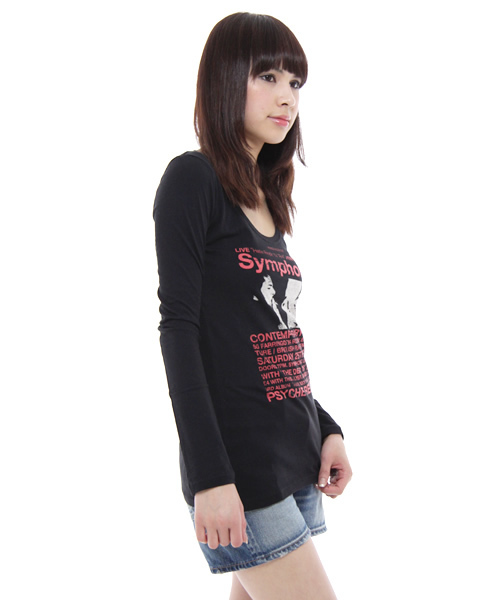 Jel'emets solo(ジェレメッツソロ)の「ShmphonicロンT(Tシャツ/カットソー・レディース・ホワイト/ブラック・SMALL/MEDIUM)」の3枚目の写真