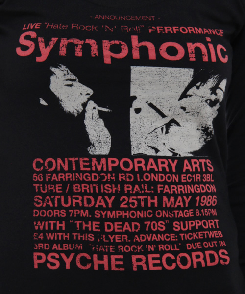 Jel'emets solo(ジェレメッツソロ)の「ShmphonicロンT(Tシャツ/カットソー・レディース・ホワイト/ブラック・SMALL/MEDIUM)」の6枚目の写真