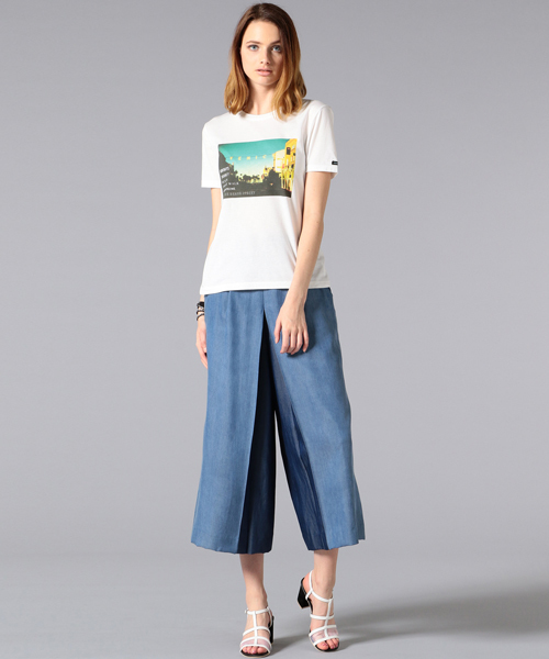 GUILD PRIME(ギルドプライム)の「【GUILD PRIME】WOMENS テンセルデニムタックワイドパンツ(その他パンツ・レディース・ブルー・34/36)」の12枚目の写真