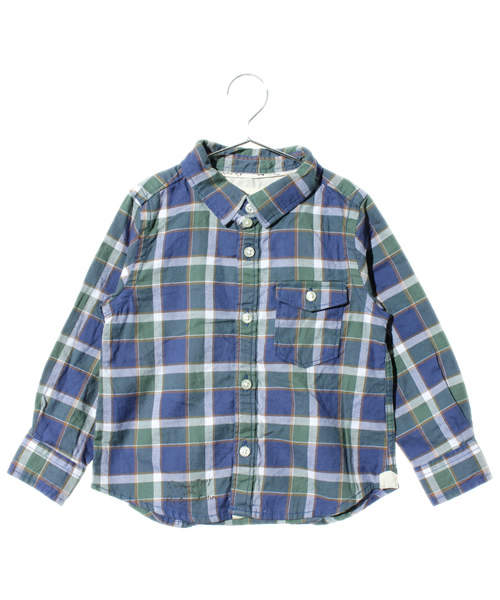 CIAOPANIC TYPY（チャオパニックティピー）の「「CIAOPANIC TYPY with Pre Organic Cotton」KID'S チェックシャツ（シャツ/ブラウス・キッズ・ネイビー/イエロー/オリーブ・85/105/125）」の2枚目の写真