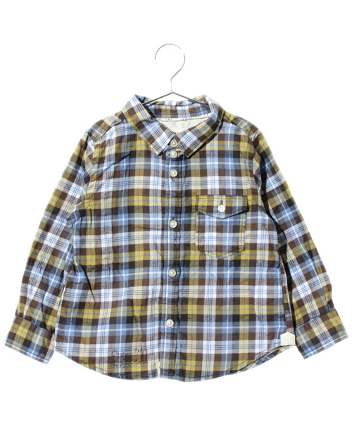 CIAOPANIC TYPY（チャオパニックティピー）の「「CIAOPANIC TYPY with Pre Organic Cotton」KID'S チェックシャツ（シャツ/ブラウス・キッズ・ネイビー/イエロー/オリーブ・85/105/125）」の3枚目の写真