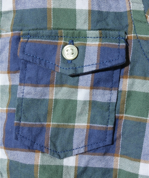 CIAOPANIC TYPY（チャオパニックティピー）の「「CIAOPANIC TYPY with Pre Organic Cotton」KID'S チェックシャツ（シャツ/ブラウス・キッズ・ネイビー/イエロー/オリーブ・85/105/125）」の5枚目の写真