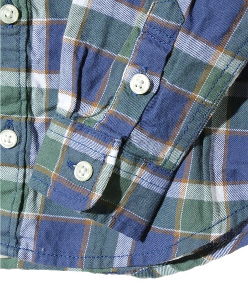 CIAOPANIC TYPY（チャオパニックティピー）の「「CIAOPANIC TYPY with Pre Organic Cotton」KID'S チェックシャツ（シャツ/ブラウス・キッズ・ネイビー/イエロー/オリーブ・85/105/125）」の6枚目の写真