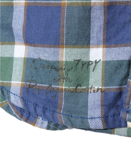 CIAOPANIC TYPY（チャオパニックティピー）の「「CIAOPANIC TYPY with Pre Organic Cotton」KID'S チェックシャツ（シャツ/ブラウス・キッズ・ネイビー/イエロー/オリーブ・85/105/125）」の8枚目の写真