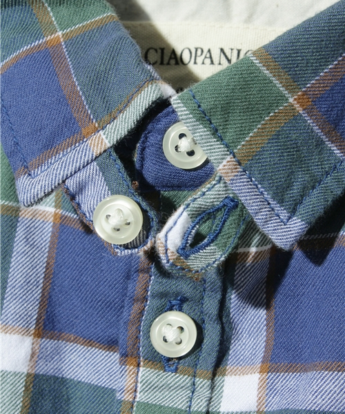 CIAOPANIC TYPY（チャオパニックティピー）の「「CIAOPANIC TYPY with Pre Organic Cotton」KID'S チェックシャツ（シャツ/ブラウス・キッズ・ネイビー/イエロー/オリーブ・85/105/125）」の9枚目の写真