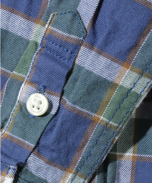 CIAOPANIC TYPY（チャオパニックティピー）の「「CIAOPANIC TYPY with Pre Organic Cotton」KID'S チェックシャツ（シャツ/ブラウス・キッズ・ネイビー/イエロー/オリーブ・85/105/125）」の7枚目の写真