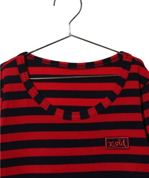 X-girl Stages(エックスガールステージス)の「STRIPE L/S DRESS (4T~6T)(ワンピース・キッズ・ブラック/ピンク/ネイビー・4T/5T/6T)」の5枚目の写真
