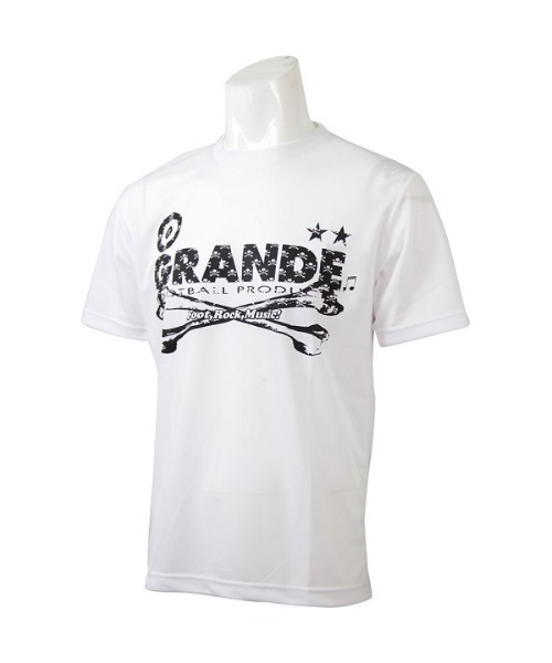 GRANDE FOOTBALL PRODUCTS(グランデフットボールプロダクツ)の「【GRANDE】 SKULL TYPE DRY MESH Tシャツ(Tシャツ/カットソー・メンズ・ブラック×レッド/ブラック×ホワイト/ターコイズブルー/ネイビー/ピンク/グレー/ホワイト×ブラック/レッド/ブルー/イエロー/チェリーピンク・130/XXL/XXX-LARGE/140/S/XXXX-LARGE/160/150/M/XL/L)」の1枚目の写真