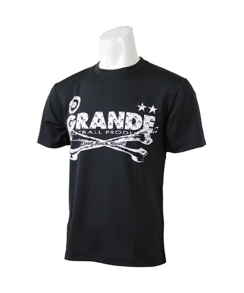 GRANDE FOOTBALL PRODUCTS(グランデフットボールプロダクツ)の「【GRANDE】 SKULL TYPE DRY MESH Tシャツ(Tシャツ/カットソー・メンズ・ブラック×レッド/ブラック×ホワイト/ターコイズブルー/ネイビー/ピンク/グレー/ホワイト×ブラック/レッド/ブルー/イエロー/チェリーピンク・130/XXL/XXX-LARGE/140/S/XXXX-LARGE/160/150/M/XL/L)」の2枚目の写真