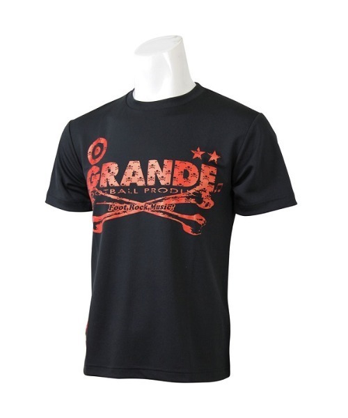 GRANDE FOOTBALL PRODUCTS(グランデフットボールプロダクツ)の「【GRANDE】 SKULL TYPE DRY MESH Tシャツ(Tシャツ/カットソー・メンズ・ブラック×レッド/ブラック×ホワイト/ターコイズブルー/ネイビー/ピンク/グレー/ホワイト×ブラック/レッド/ブルー/イエロー/チェリーピンク・130/XXL/XXX-LARGE/140/S/XXXX-LARGE/160/150/M/XL/L)」の3枚目の写真