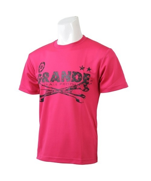 GRANDE FOOTBALL PRODUCTS(グランデフットボールプロダクツ)の「【GRANDE】 SKULL TYPE DRY MESH Tシャツ(Tシャツ/カットソー・メンズ・ブラック×レッド/ブラック×ホワイト/ターコイズブルー/ネイビー/ピンク/グレー/ホワイト×ブラック/レッド/ブルー/イエロー/チェリーピンク・130/XXL/XXX-LARGE/140/S/XXXX-LARGE/160/150/M/XL/L)」の10枚目の写真