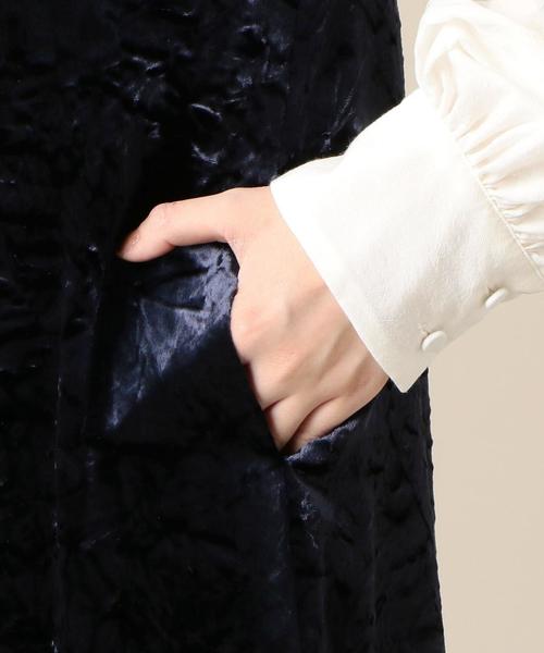 BEAUTY&YOUTH UNITED ARROWS（ビューティーアンドユースユナイテッドアローズ）の「BY クラッシュベルベットジャンパースカート ◆（ワンピース・レディース・イエロー/ネイビー・FREE）」の14枚目の写真