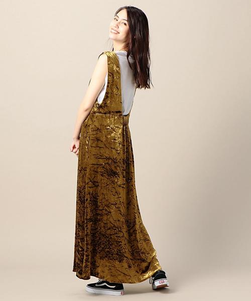 BEAUTY&YOUTH UNITED ARROWS（ビューティーアンドユースユナイテッドアローズ）の「BY クラッシュベルベットジャンパースカート ◆（ワンピース・レディース・イエロー/ネイビー・FREE）」の11枚目の写真