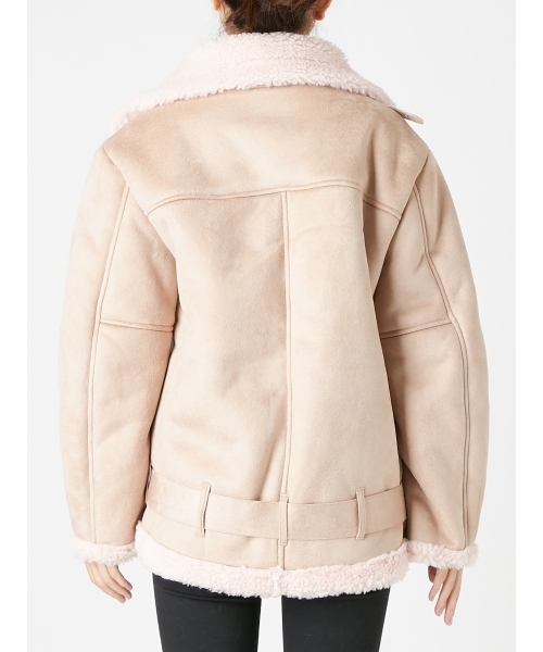 EMODA(エモダ)の「ボリュームフェイクムートンコート(ムートンコート・レディース・ブラック/ベージュ/ピンク/ブラウン・FREE)」の15枚目の写真