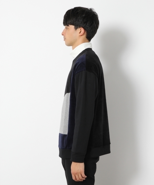 RAGEBLUE（レイジブルー）の「ベロア/スウェット配色クルー/774950（スウェット・メンズ・ネイビー/ブルー/ブラック/キャメル/レッド/ピンク・LARGE/MEDIUM/SMALL）」の19枚目の写真