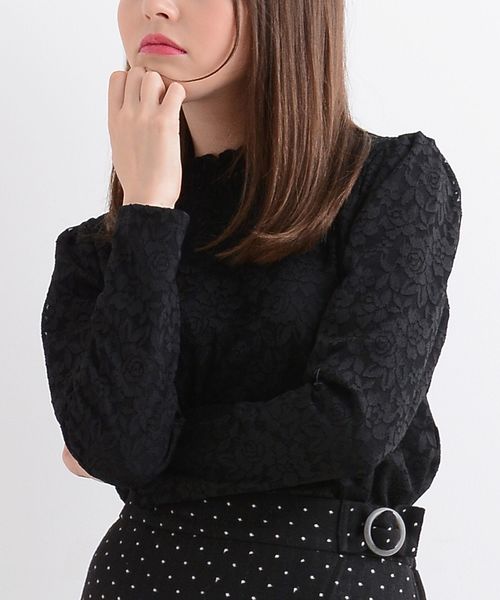 MAJESTIC LEGON(マジェスティックレゴン)の「シャーリングネックレースプルオーバー(Tシャツ/カットソー・レディース・ブラック/オフホワイト/アイボリー・SMALL/MEDIUM)」の11枚目の写真